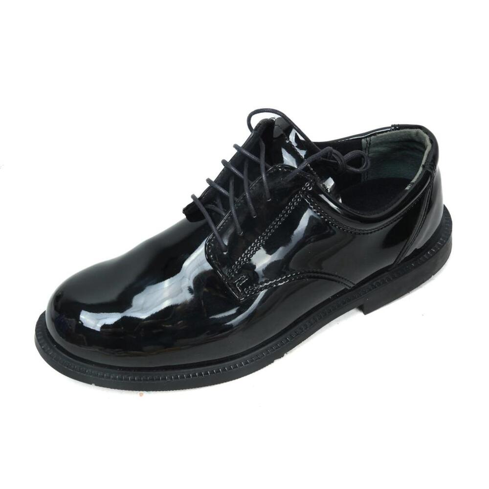 thorogood uniform classics shoes oxford patent leather shiny unisex mens 9.5 W